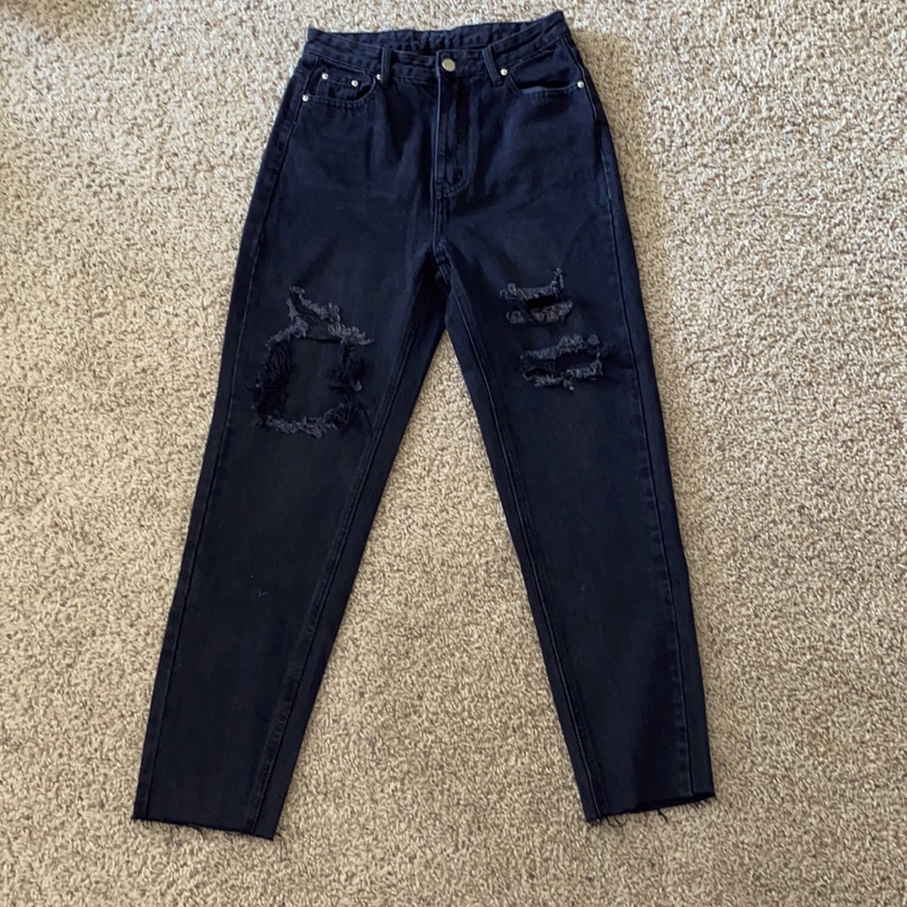 Black SHEIN Mom Jeans
